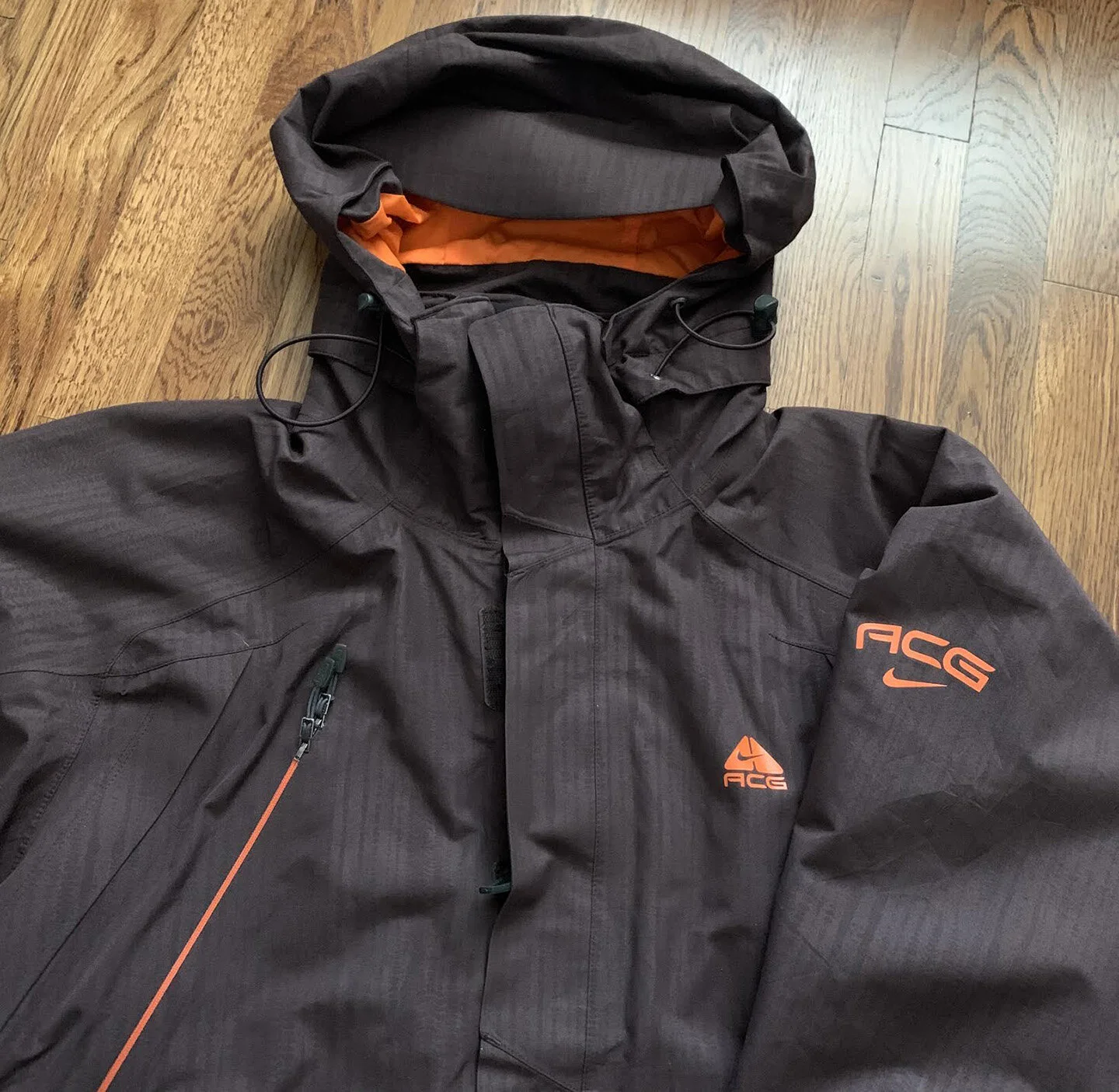 Nike ACG Gore-Tex Brown / Orange Parka (Size L) — RootsBK